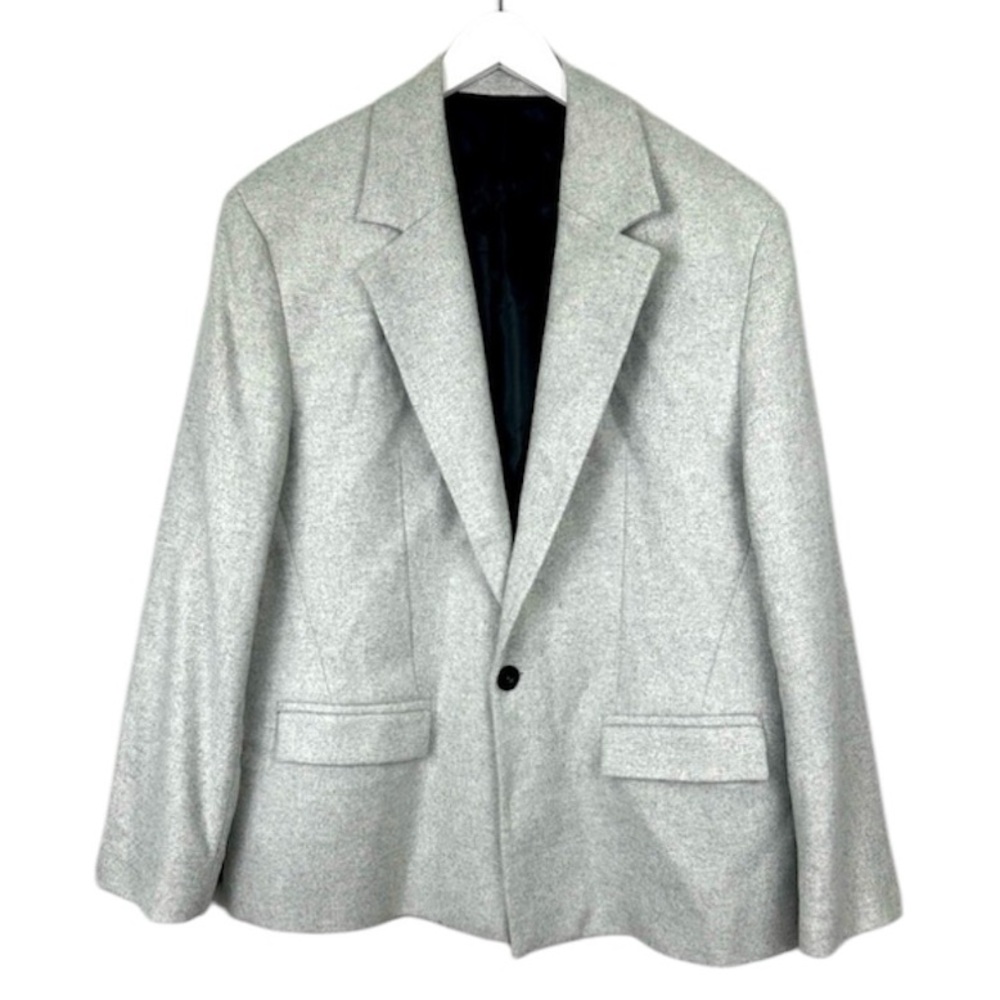 Zara Men’s Gray Comfort Fit Wool Blend Blazer Suit Jacket XL